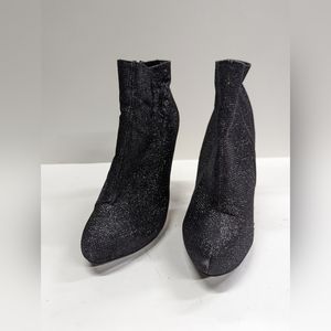 Glitter black boots